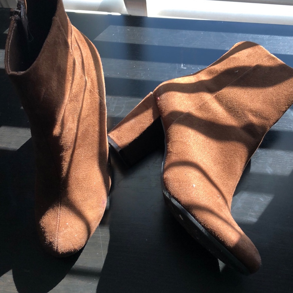 Christian Siriano Payless Brown Booties, Suede